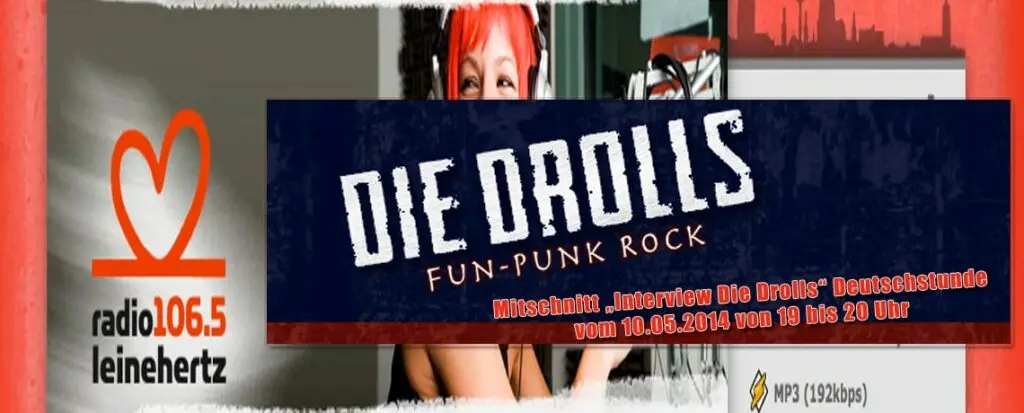 Auf YouTube: Die Drolls im Interview 2 Mitschnitt Deutschstunde